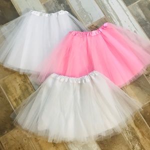 3 XS / S Tutus Pink & White with Satin Lining
